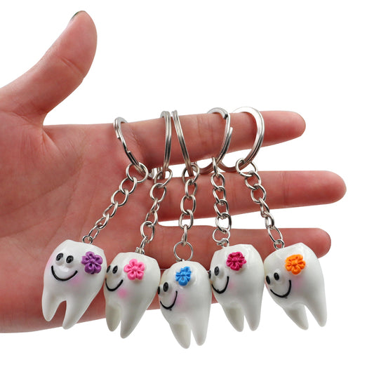 10pcs Dental Tooth Key Chain