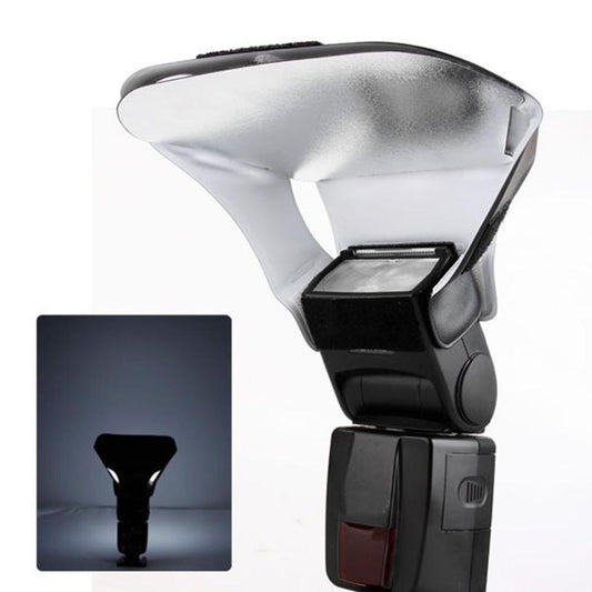 3 in 1 Flash Light Diffuser Bouncer Kit with 3 Colors Silver Gold White Reflector