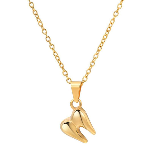 Tooth Pendant With Link Chain Necklaces  For Women & Men