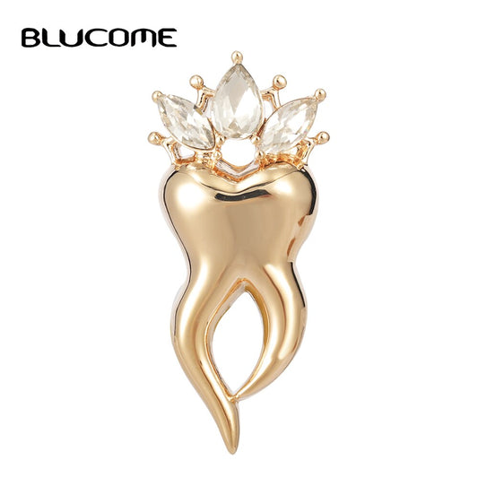 Crown Tooth Shape Brooch Dentist Gifts For Men & Women