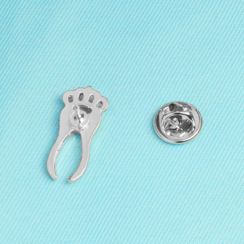 Tooth Pin with Crystal Organ Brooch Lapel