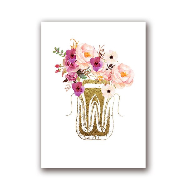 Human Teeth Diagram Prints Dental Clinic Wall Art Decor