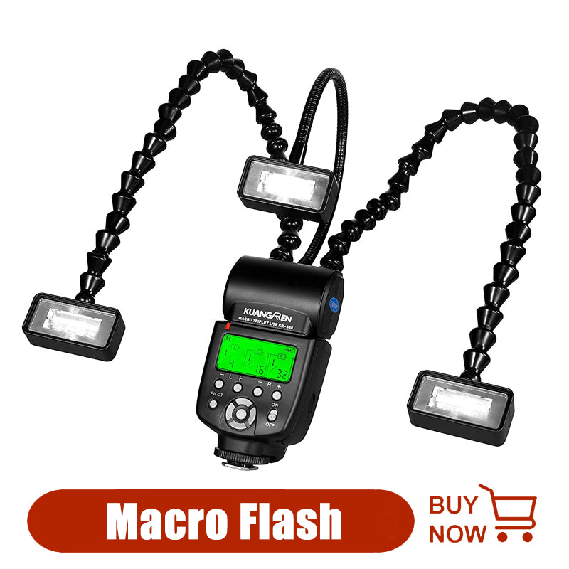 Macro Flash LED Macro Flash Speedlite For Canon Nikon Panasonic Olympus Pentax Sony DSLR