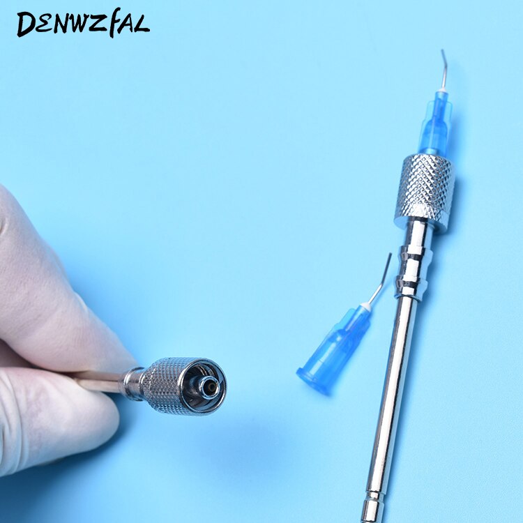 A new type of dental screw root microtube root canal irrigating and connecting needle