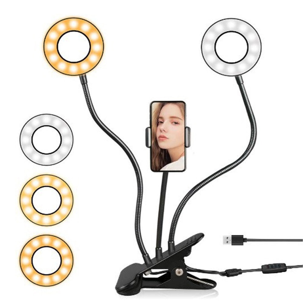 Double Ring Light With Mobile Phone Holder For Double Side Light in Dental Photography