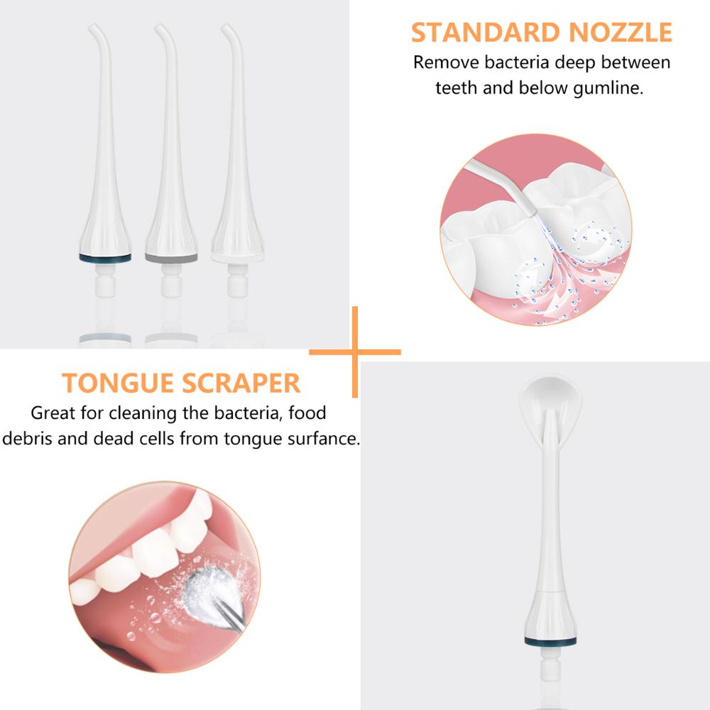 Oral Irrigator USB Rechargeable Water Flosser Portable Dental Water Jet 300ML Water Tank