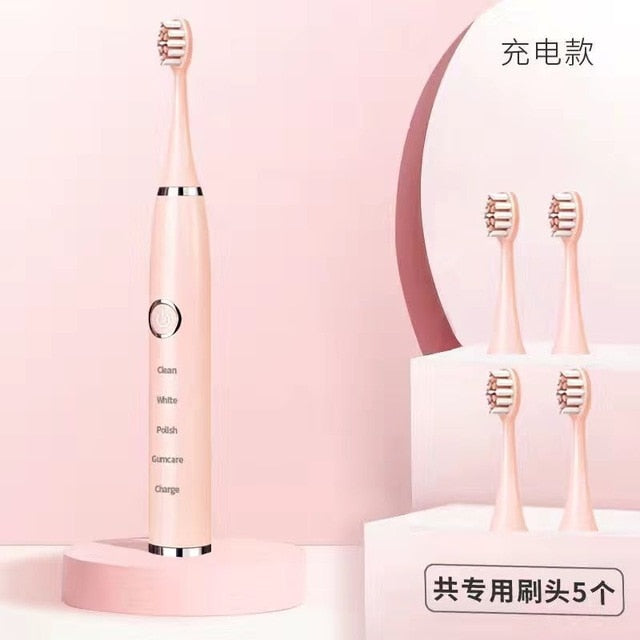 Electric toothbrush ultrasonic USB charger rechargeable waterproof soft toothbrush