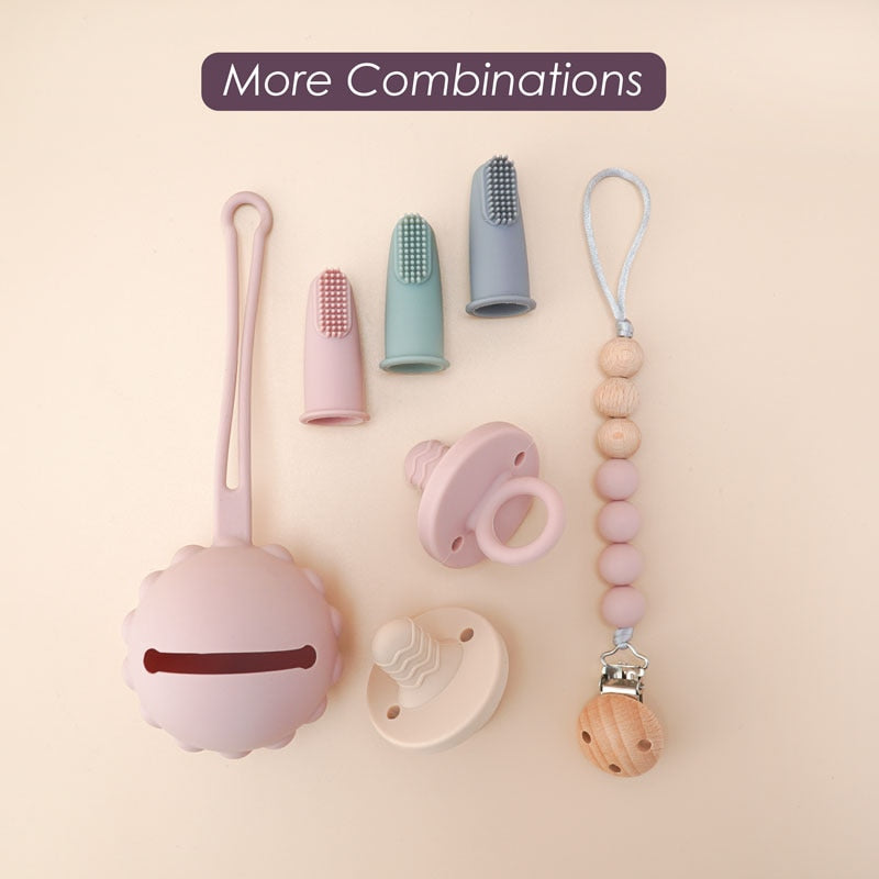 Baby Teether Finger Silicone Toothbrush