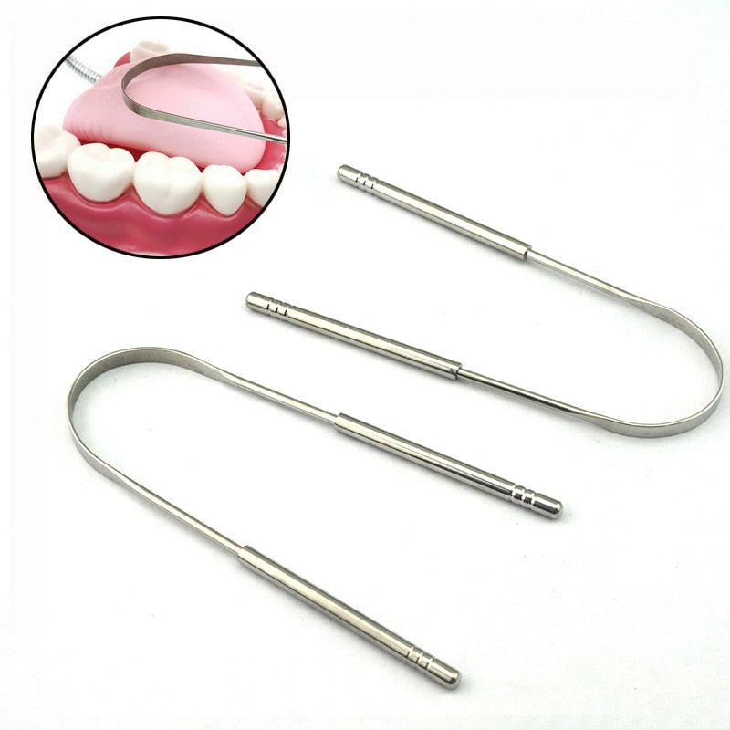 3 Colors Stainless Steel Tongue Scraper