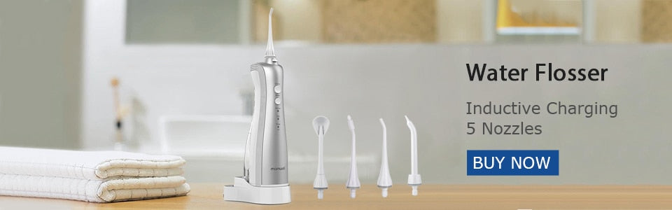 Oral Irrigator USB Rechargeable Water Flosser Portable Dental Water Jet 300ML Water Tank